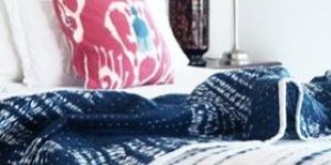 Indigo Shibori Kantha Quilt Cotton Filling Tie Die Fabric