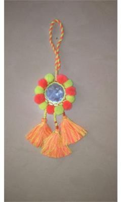 Beaded Orange Tassels