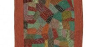 ATCH WORK MAROON COTTON WALL HANGING