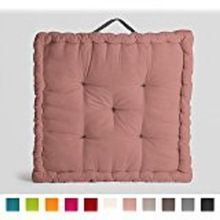 Plain Cushion Filled Pouf Decorative Floor Cushion