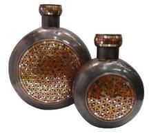 Metal Mosaic Vase