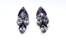 Amethyst Faceted Gemstone Earing