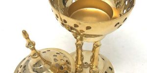 Antique Brass Candle Holder