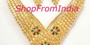 Gold Diamond Necklace Set