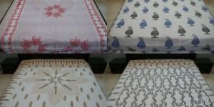 block printed bed-sheets