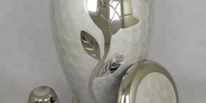 White metal Funeral Enamel Adult Cremation Urns/ cremation urn for human/ pet ashes