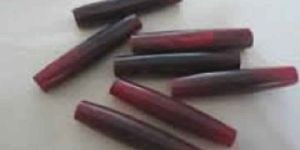 Water Buffalo Horn Hair Pipe Beads Red