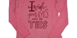 OLDER GIRLS LONG SLEEVE PRINTED FANCY T SHIRTS