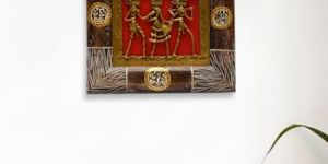 Dhokra Work And Warli Hanpainted Wall Decor