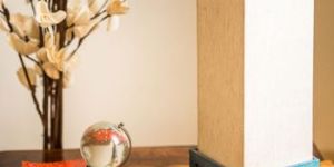 Wooden Carving Lamp Blue