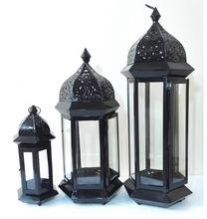 Mini Moroccan Metal Lantern Iron Glass Candle Holder