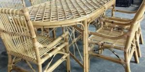 Cane Dining Table Set