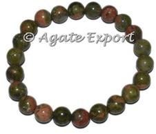 Gemstone Unakite Stone Bracelet