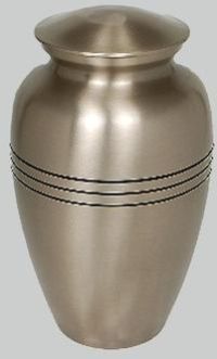 Brass Cerimation Urn for Adult Pewter Finish