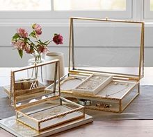 GLASS FOLDING JEWELLERY BOXES