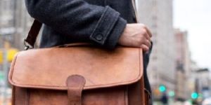 Men Leather Messenger Bag