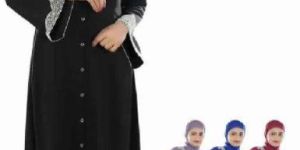 HIFJA BLACK HAND EMBROIDERED BURQA