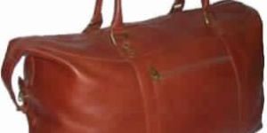 Brown Color Genuine Leather Travel Bag