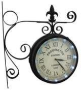 Black Wall Clock with Stand Handmade