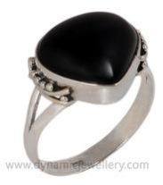 Black Onyx Sterling Silver Ring