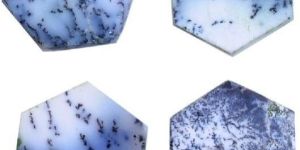 Dendritic Opal 18x18mm Hexagon Rose Cut Flat Back