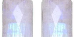 Rainbow Moonstone Rectangle Silver Bezel Earring