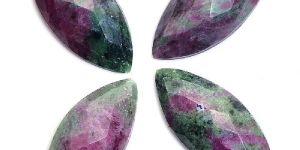 Ruby Zoisite Marquise Rose Cut Flat Back