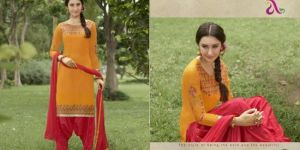 Patiyala Pure Camric Embroidery Salwar Kameez