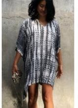 v-neck design short sleeve kaftan