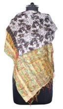 Hand Work Kantha Silk Handmade Vintage Style Scarves Trendy Design for Girl