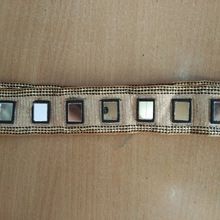 Embroidered Jari Border Mirror Work Lace