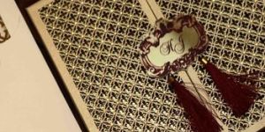 Golden Wedding Invitation Box