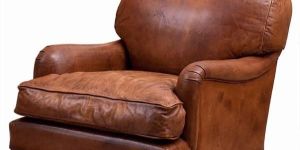 RUSTIC BROWN BONDED LEATHER SOFA
