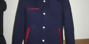 Fleece Light Weight Navy Blue Varsity Jacket