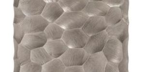 Hammered Aluminum Flat Vase