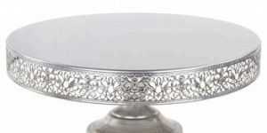Silver Round Metal Cake Stand