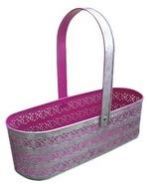 Oval Shape Decorative Iron Basket for Gift