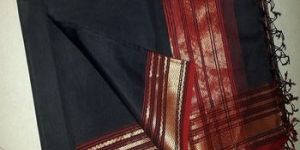 Silk Cotton Zari Border Saree