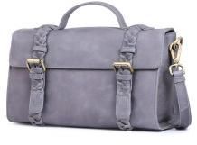 Grey Naked Leather Ladies Hand Bag