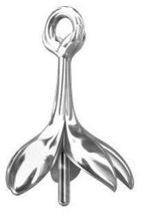Sterling Silver Flower Bail for Half Drilled Beads