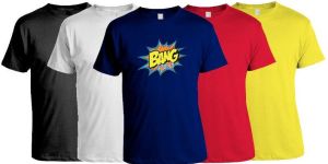 Cotton Round Neck Mens T-Shirt