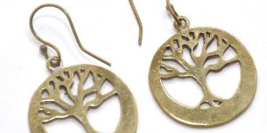 Handmade Natural Brass Earrings