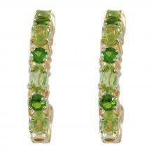 Citrine Cluster Hoop Earring