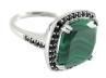 Faceted Malachite Ring