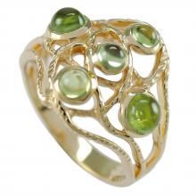 Peridot Gold Plated Layering Ring