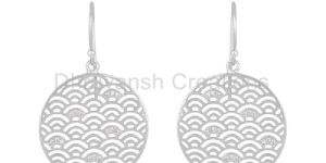 Fine Sterling Plain Silver Designer Earrings