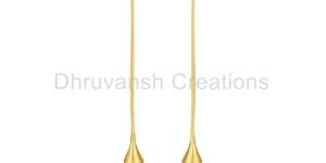 Handmade Gold Plated Brass Fashion Pearl Dangle Earring