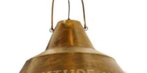 Aged Brass Industrial Pendant Light