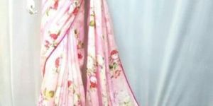 Digital Printed Linen Saree