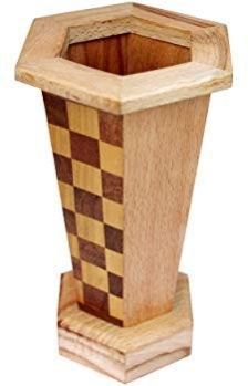 Handicarfted Wooden Flower Vase